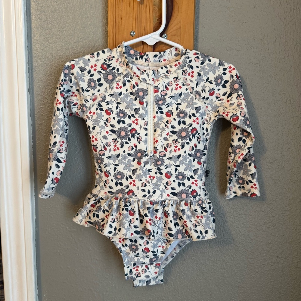 Floral Long Sleeve Swimsuit